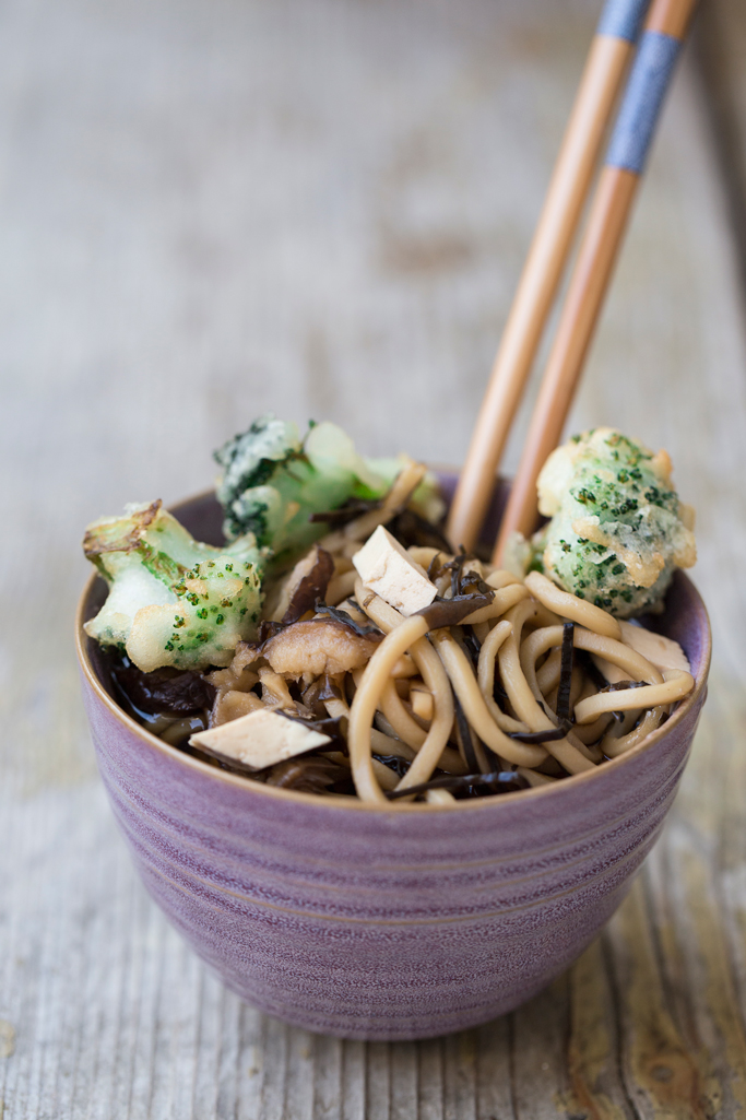 noodles di verdure e tempura